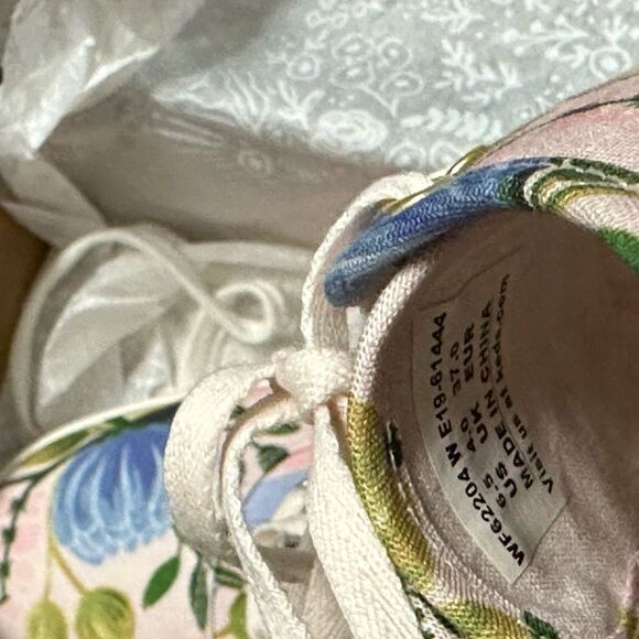 NIB Rifle Paper Co. x Keds pink floral tennis shoes. - Picture 14 of 16